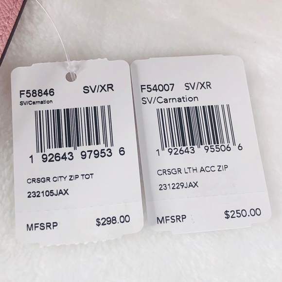 2PCS Coach City Zip Top Tote Wallet Set - Picture 8 of 8